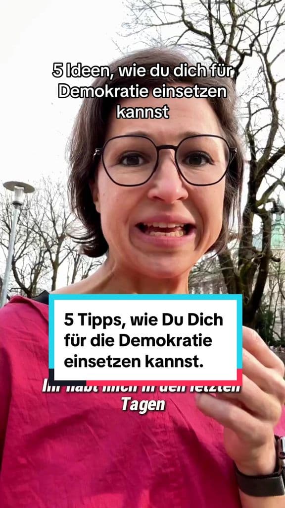 Auf den Demos für Demokratie habt ihr mich oft gefragt, wie man sich denn noch für unsere Demokratie engagieren kann. So können wir uns im Alltag für Demokratie und Zusammenhalt einsetzen. Wer macht mit? #Demokratie #reclaimtiktok #wirsindmehr 