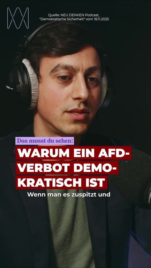 Bijan Moini bringt es auf den Punkt: ”Ein Parteiverbot ist eine Art vorweggenommene Verhinderung einer autokratischen Regierung.” Ein AfD-Verbot könnte Erfolg haben. Das ist das Ergebnis eines 1.500-seitigen Gutachtens der Gesellschaft für Freiheitsrechte. Dadurch kommt neue Bewegung in die Debatte um ein Prüfverfahren. In Deutschland können Bundestag, Bundesrat oder Bundesregierung ein Parteiverbotsverfahren beim Bundesverfassungsgericht beantragen. Deshalb müssen wir jetzt laut bleiben und den Druck aufrecht erhalten! Damit eine rechtsextreme Politik, die 1932 hätte verhindert werden müssen, nie wieder in die Nähe von Macht kommt. 